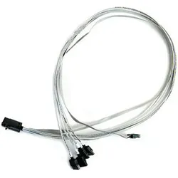 ADAPTEC mini SAS HD x4 (SFF-8643) auf 4x SATA (SFF-8448) Kabel, 0.8m