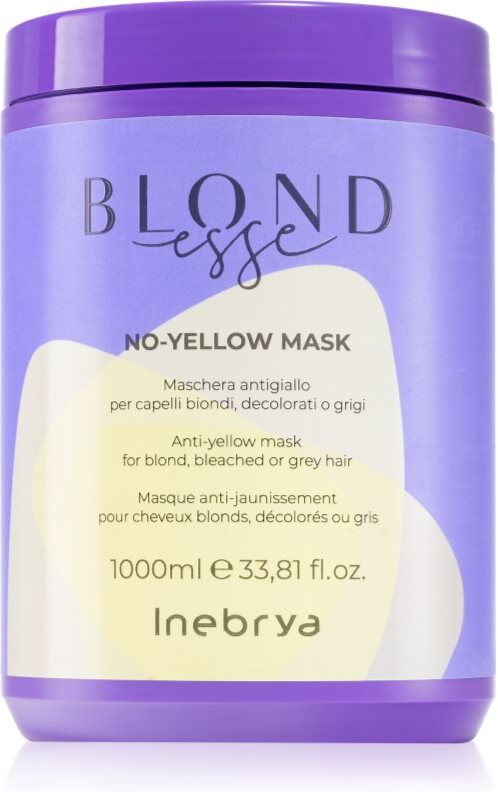 Inebrya BLONDesse No-Yellow Mask Hårmaske til at neutralisere gule toner 1000 ml