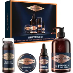 Gillette, Bartpflege, Bartshampoo + Anti-juckreiz Feuchtigkeitscreme + Bartbalsam + Öl (350 ml)