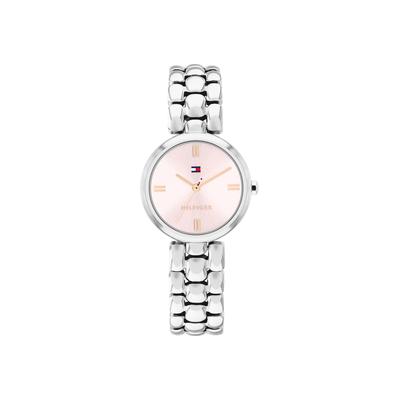 Quarzuhr TOMMY HILFIGER "ANNIE", rosa (silberfarben, rosa), Armbanduhren, Damen, Quarzuhr, Armbanduhr, Damenuhr, Edelstahlarmband, analog