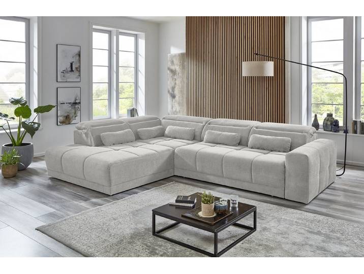 freiraum Polstergarnitur Donaugh, inkl. aller Funktionen, in silbergrau - 323x76x231 (BxHxT)