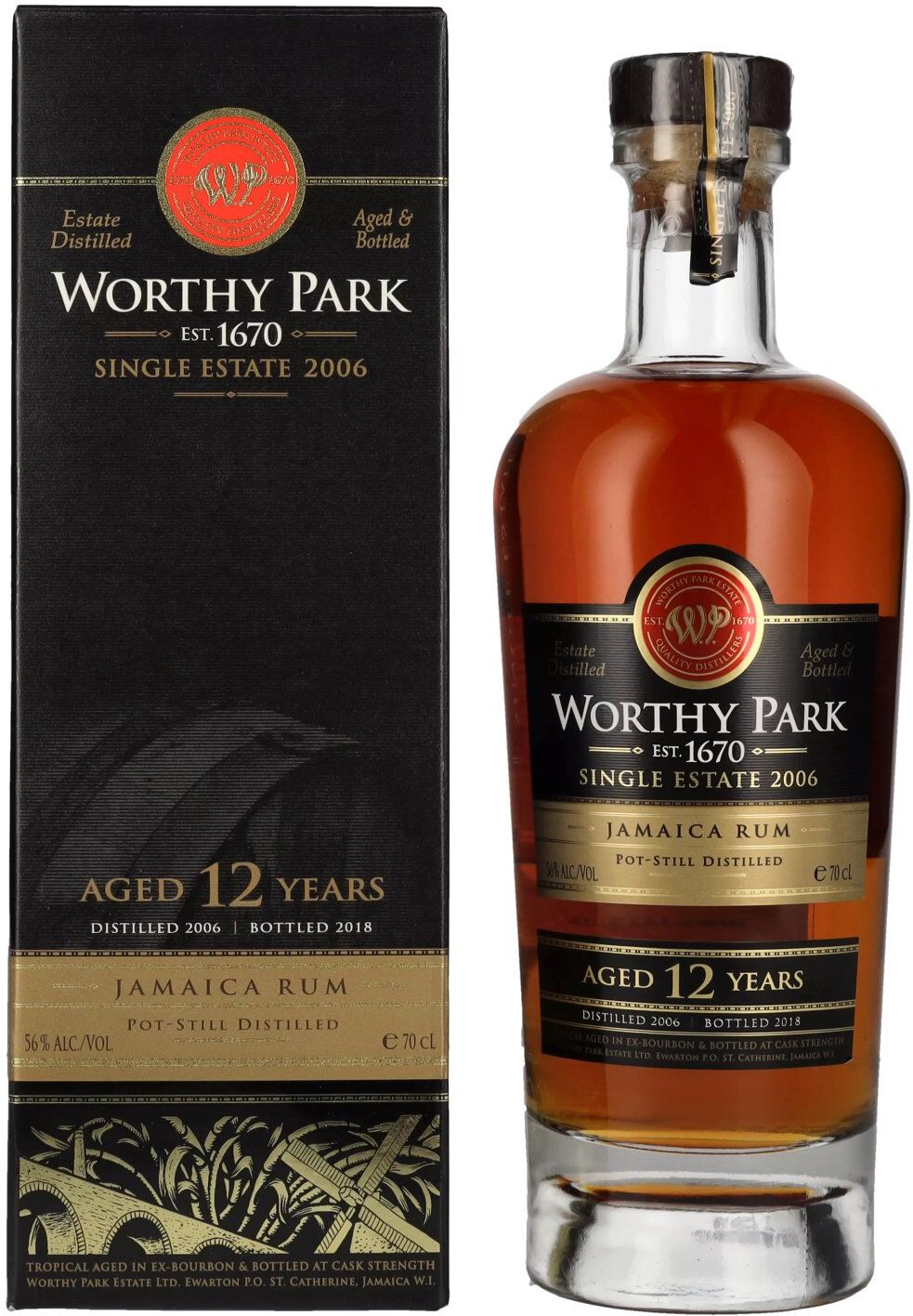 Worthy Park Rum Worthy Park 12 Years Old Single Estate Jamaica Rum 2006 56% Vol. 0,7l in Geschenkbox