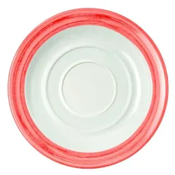 Esmeyer 5 x WACA Untertasse Bistro Melamin-Serie BISTRO -  passende Untertasse zur Tasse 230 ml Art.-Nr.  1710, Farbe: Bistro cherry-rot