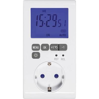 Sygonix SY-3057190 Steckdosen-Zeitschaltuhr digital Wochenprogramm 3680 W IP20 Countdown-Funktion, Timer-Funktion