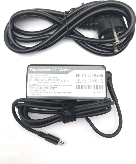 T-ProTek 45W adapter netvoeding oplader compatibel met HP EliteBook 850 G5, G6, G7