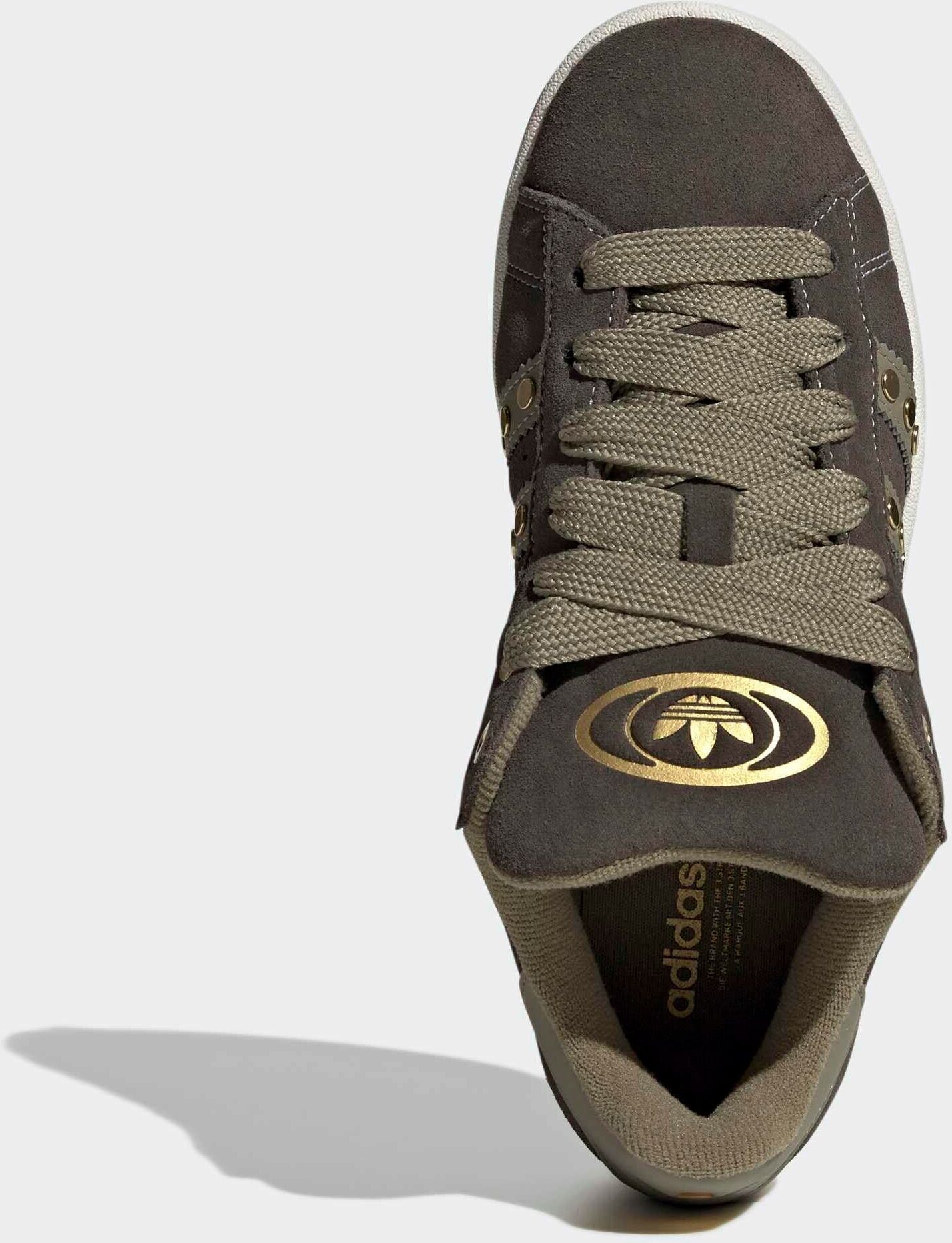Sneaker ADIDAS ORIGINALS "CAMPUS 00S", Damen, Gr. 36, braun (shadow olive, orbit grün, gold metallic), Leder, Schuhe Sneaker shadow olive, orbit grün, gold metallic 36