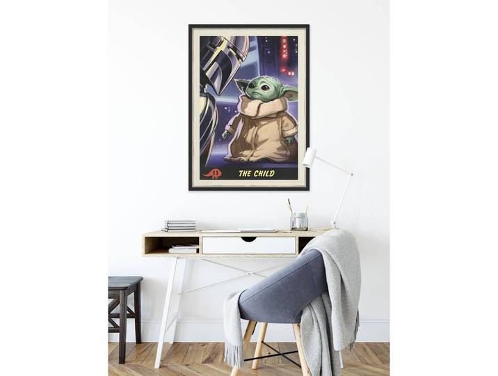 Wandbild The Child Trading Card Fotopapier mit seidenmatter Oberfläche und hoher Lichtbeständigkeit Multicolor 50 x 70cm