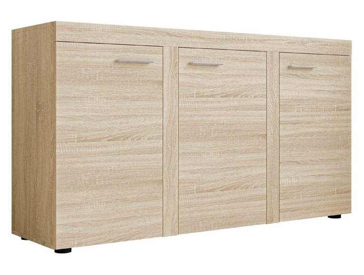 MIRJAN24 Kommode Rumba 3F2 (mit drei Türen), geometrischen Griffen, 149x40x80 cm