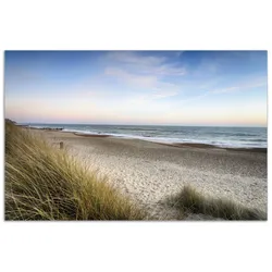 Wallario Herdabdeckplatte 60 x 52 cm (BxH), 2-teilig Strandspaziergang im Urlaub an der Ostsee