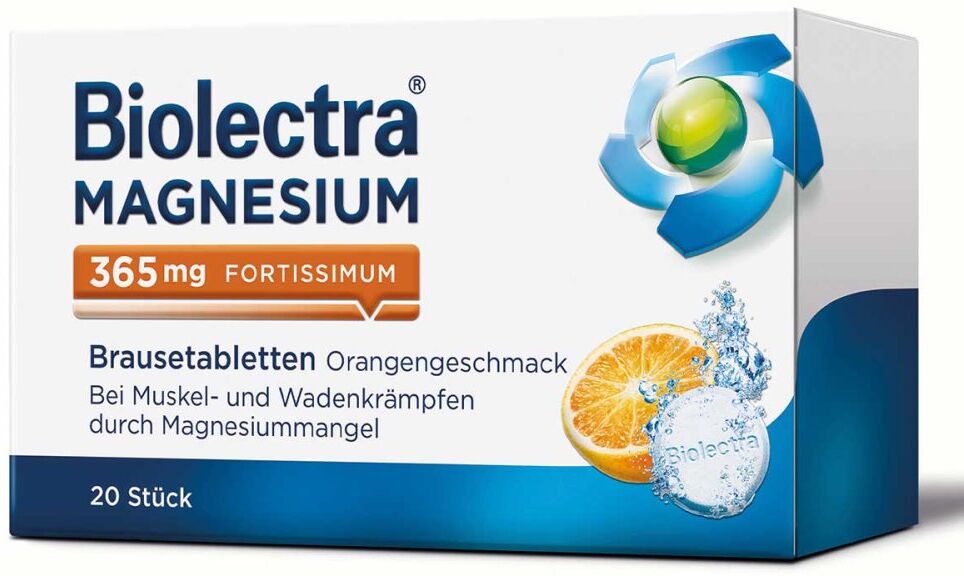 Biolectra Magnesium 365 mg fortissimum Orange Brausetabletten