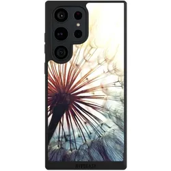 Nivocase Handyhülle für Samsung Galaxy S23 Ultra Hülle NIVOpure Case Schwarz Blumen Fotografie Pusteblume (Samsung Galaxy S23 Ultra), Smartphone Hülle, Schwarz