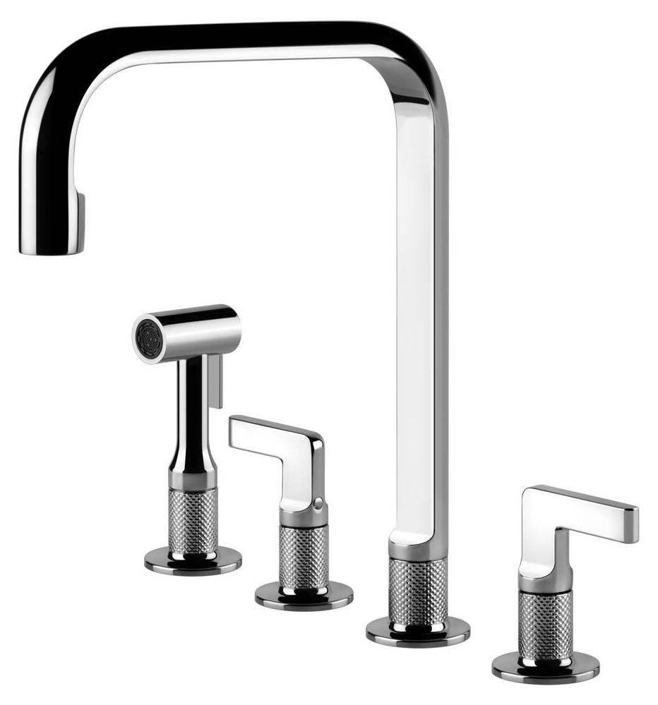 Gessi 58703, Herunterziehen, Chrom, Drehventile, Doppel, 3/8", 120°