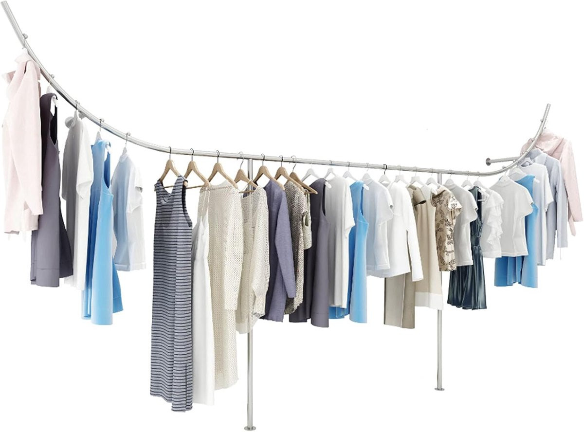 Goudkleurig wandrek kleding van metaal voor winkelpresentatie tot 450 cm