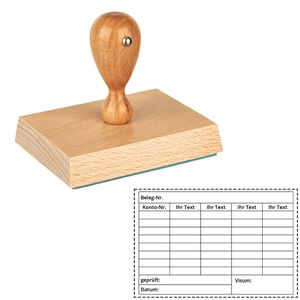 Stempel Textstempel, inklusive Textplatte, für 12 Zeilen