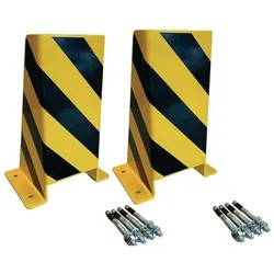 Gewa, Anfahrschutz, Schutzecke H400xL160/200mm U-Form Stahlbl.schwarz/gelb VE=2 St.