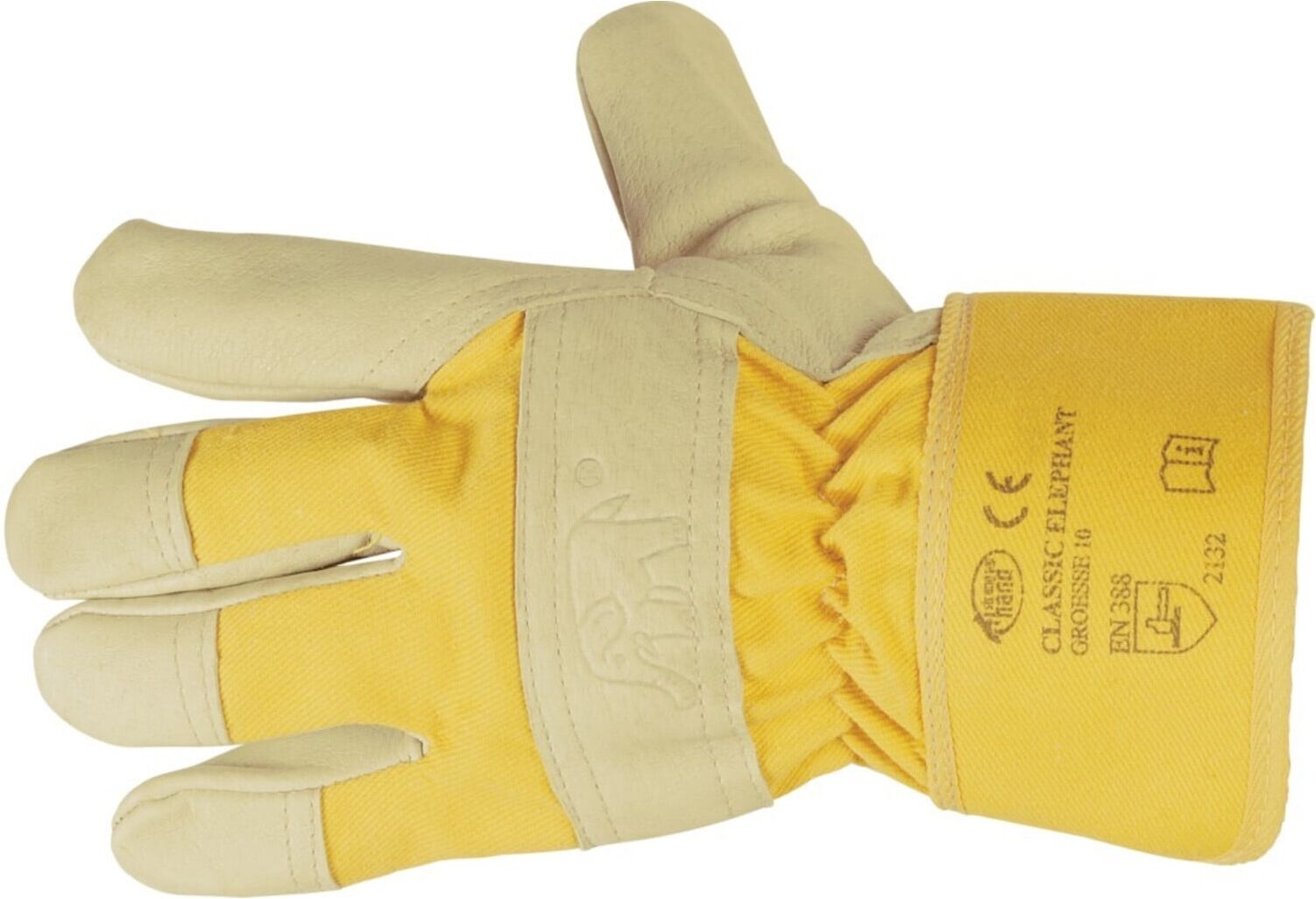 stronghand Handschuh Elephant, Schweins leder, gelb