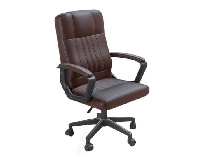 Ygt9mS6vz Stuhl mit hoher Rückenlehne Höhenverstellbarer, drehbarer, rollender Arbeits- und Studienstuhl(Bruin)