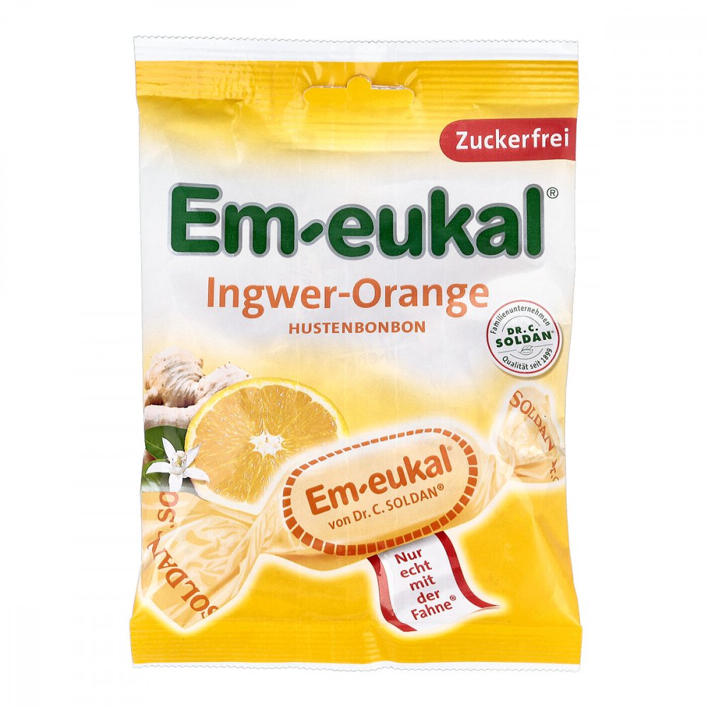 Dr. C. SOLDAN GmbH Em Eukal Bonbons Ingwer Orange zuckerfrei 07630170
