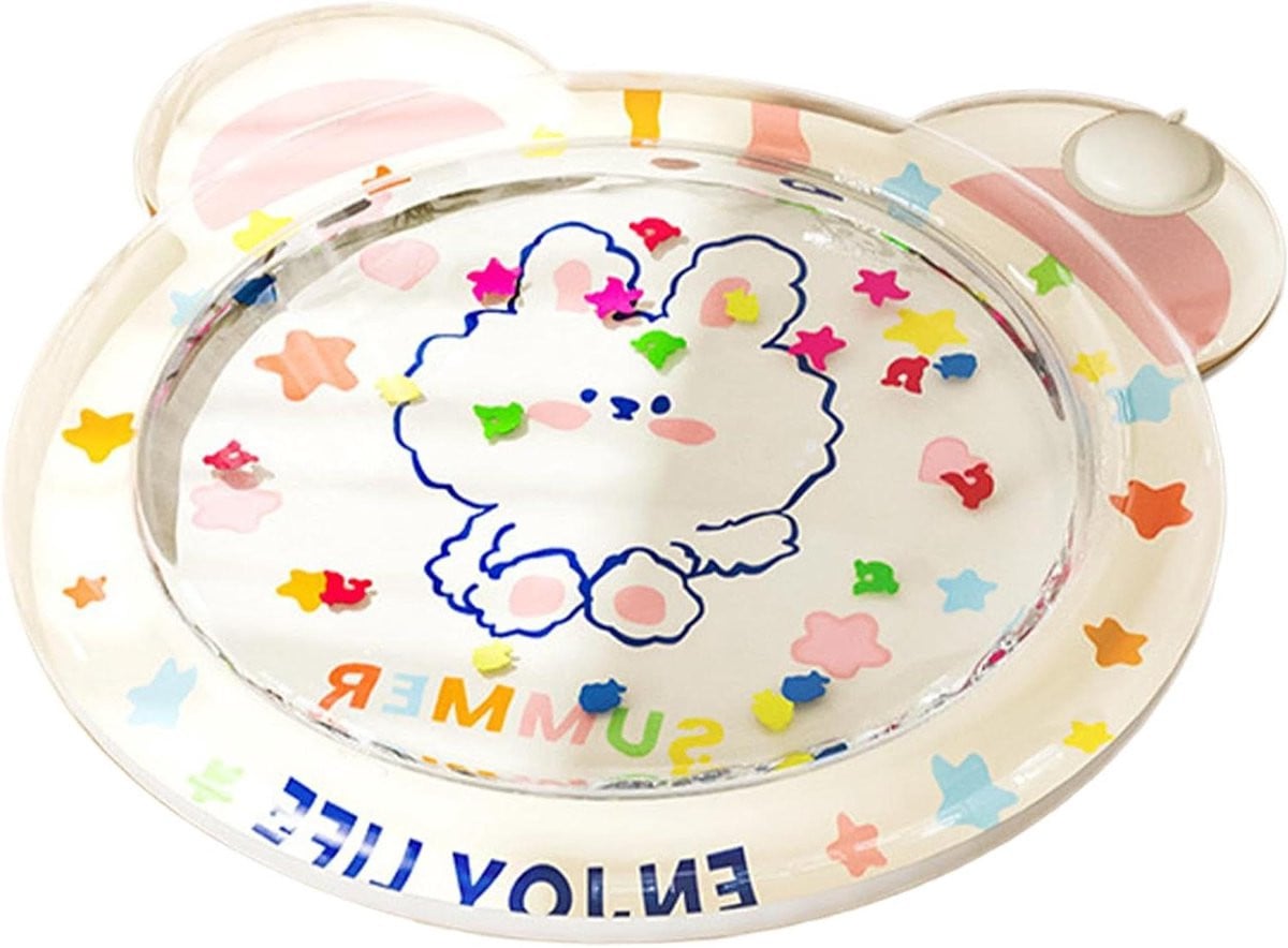 Baby Watermat - Opblaasbare Speelmat voor Sensorische Ontwikkeling - Wit - 80 cm