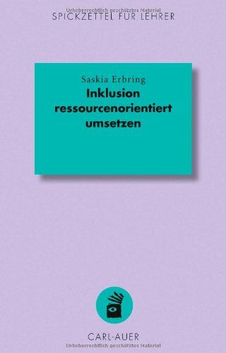 Saskia Erbring - Inklusion ressourcenorientiert umsetzen - Preis vom 09.10.2026 07:28:09 h