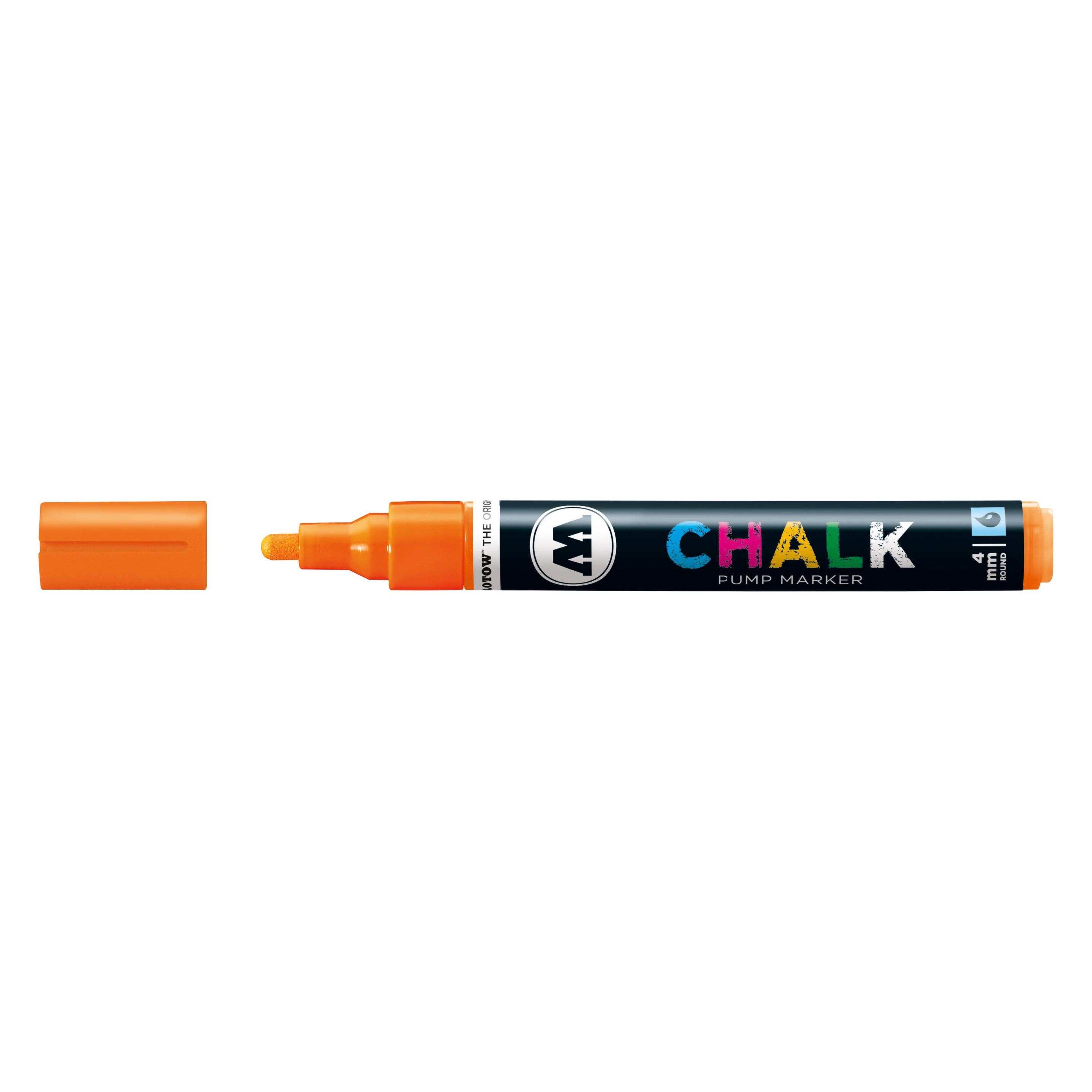 Molotow Windowmarker Pump Marker Chalk nachfüllbar 4mm neonorange (1x) (MO228007)
