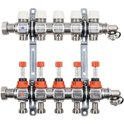 Kermi x-net Verteiler 1' Komfort-3 für 3 Kreise, Baulänge 220 mm