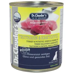 Dr. Clauder Selcted Meat Pro Hair & Skin Truthahn & Kartoffel 6x800 g
