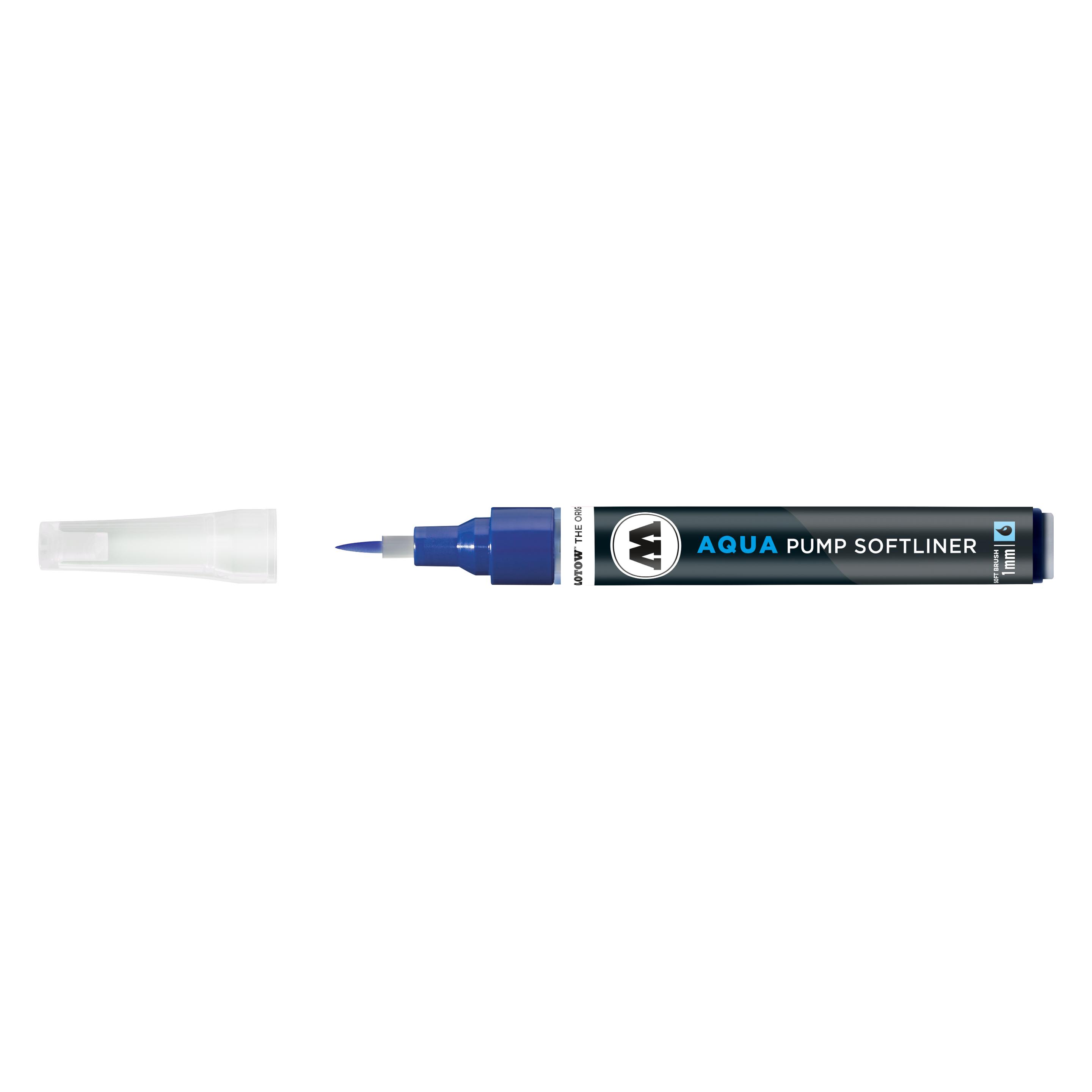 Molotow Pinselmarker Pump Softliner Aqua 1mm primärblau (1x) (MO727011)