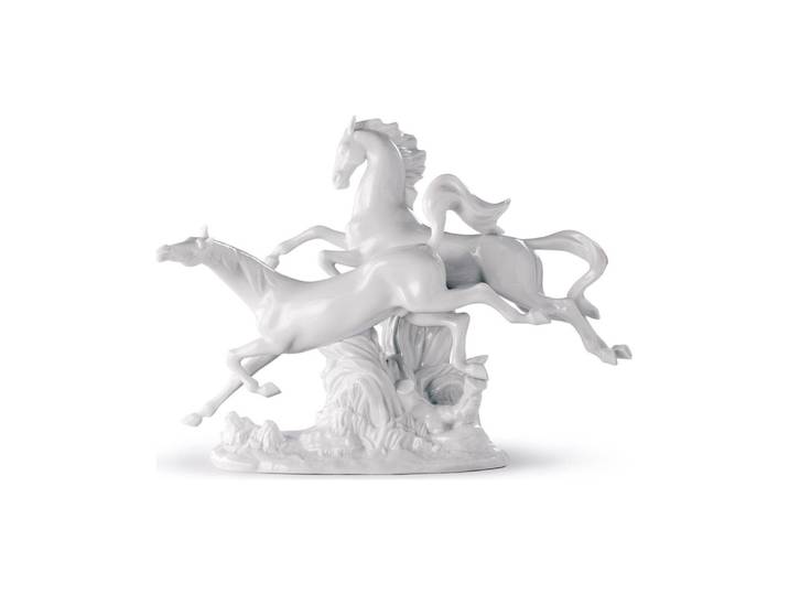 LLADRÓ objet décoratif CHEVAUX AU GALOP