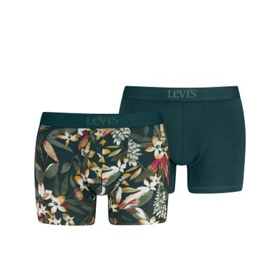 Boxer LEVI'S, Herren, Gr. M, grün (grün combo), Obermaterial: 95% Baumwolle, 5% Elasthan, Unterhosen