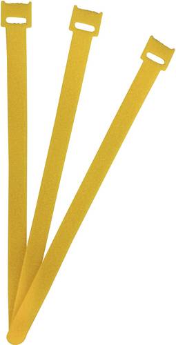 FASTECH Klettkabelbinder zum Bündeln Haft- und Flauschteil (L x B) 250mm x 13mm Gelb 100St.