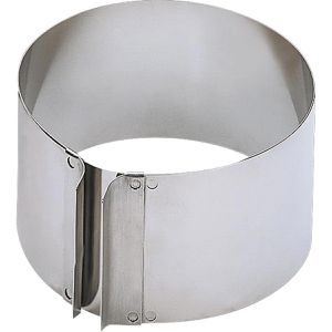 Kaiser Tortenring Inspiration, backofenfest, aus Edelstahl, von Ø 16,5 - 32 cm verstellbar, Höhe 9 cm