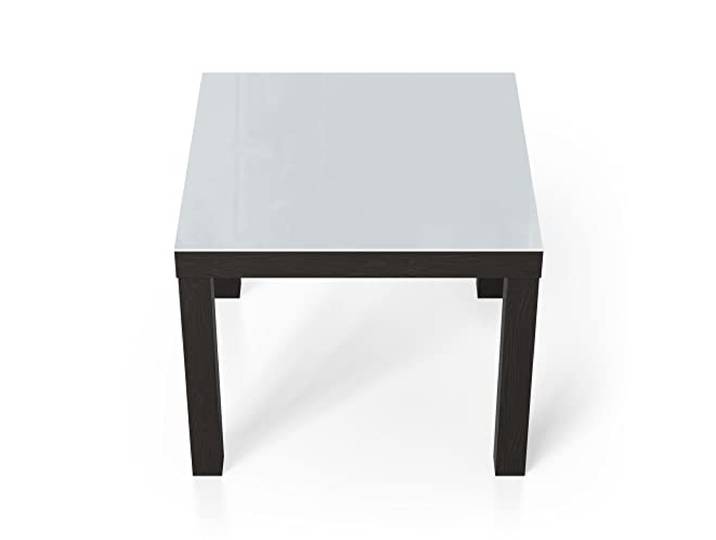 DEQORI Glastisch schwarz klein 55x55 cm Unifarben - Hellgrau ausgefallener Beistelltisch aus Glas Hochglanz Couchtisch fürs Wohnzimmer moderner Couch Tisch mit Design