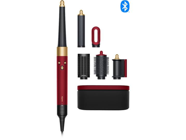 Multihaarstyler DYSON und -trockner Dyson Airwrap i.d.™ Straight+Wavy Samtrot/Gold , rot (samtrot, gold), MultihaarstylerB:39,9cm H:17,5cm T:19,8cm, Multihaarstyler, Trocknen. Locken. Stylen. Haare bändigen. Ohne Schäden durch Hitze, B:39,9cm H:17,5cm T:19,8cm, Topseller