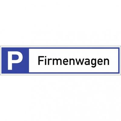 Dreifke® Schild, Parkplatzreservierer Firmenwagen, Alu, 460x110 mm