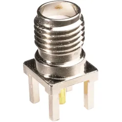 SMA BU P - SMA-Steckverbinder, Buchse, Print, Pin vergoldet