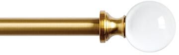 "Set of 2 Crystal Ball Drapery Finials - Brass, 1.25"" - Ballard Designs"