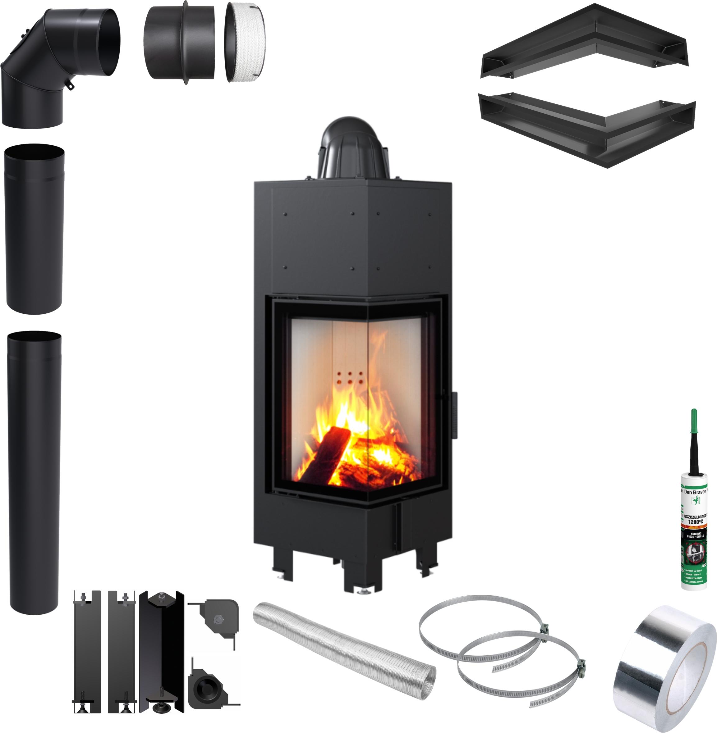 Kamineinsatz KRATKI MBN Links 10kW Ø200 Ecodesign Zubehör