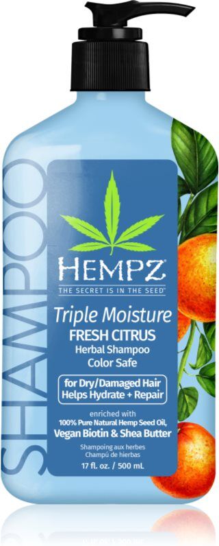 HEMPZ Triple Moisture shampoing hydratant pour cheveux 500 ml