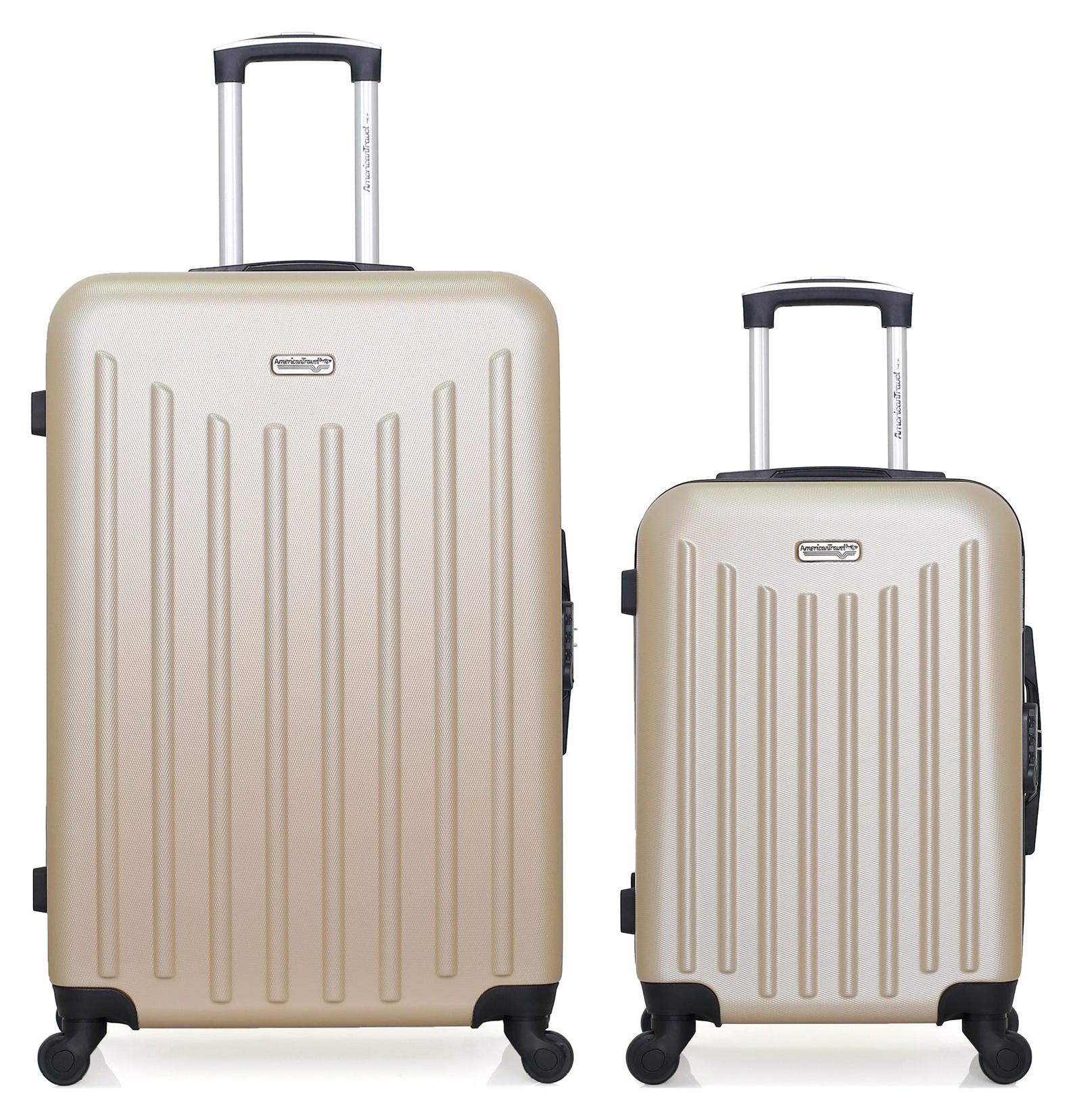 AMERICAN TRAVEL - 2er-Set - BROOKLYN-Koffer (groß und Handgepäckgröße)