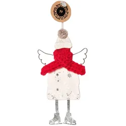 Weihnachtsanhänger Wunderengel Good old friends Draht, Pappe mehrfarbig, Designer Sarah Baumann, 8x15 cm