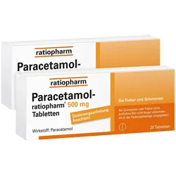 Paracetamol ratiopharm 500mg Doppelpack 2X20 St