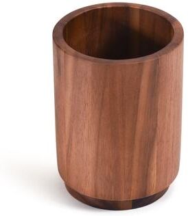 Kalmar Home Acacia Wood Rotating Lazy Susan Utensil Holder