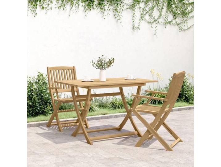 Table de jardin VIDAXL Table pliante 120x70x75 cm bois d'acacia solide TT204