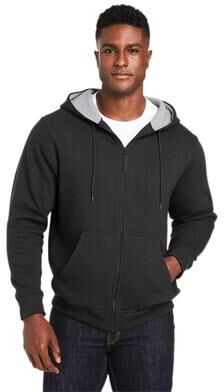 Harriton M711T Tall ClimaBloc Lined Heavyweight Hooded Sweatshirt in Black size XL/Tall   70% cotton, 30% polyester