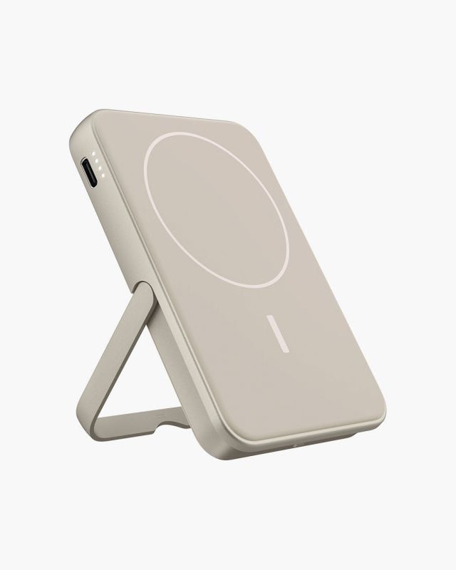 Fresh n Rebel Wireless Magnetic 5000 mAh Powerbank USB Typ-C Kabelloses Laden (Silky Sand) 228296