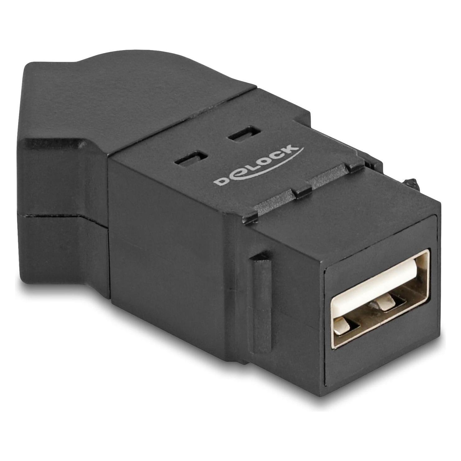 Delock USB 2.0 Typ-A Einbaubuchse zu Typ-A Buchse 45° gewink (USB 2.0) (67150)