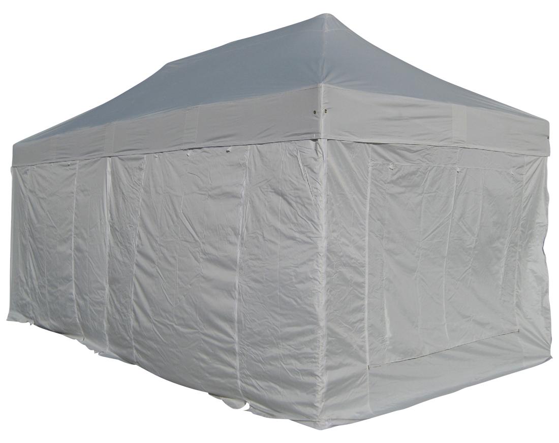 ALEOS. 6x3m ALU Profi Faltzelt Marktzelt Marktstand Tent 40mm QUAD mit Metallgelenken und FEUERHEMMENDEN PLANEN