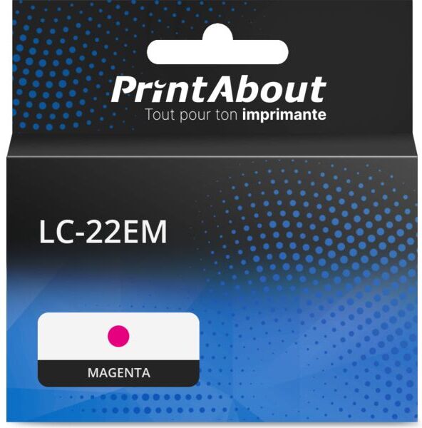PrintAbout Cartouche compatible Brother LC-22EM - Magenta Magenta