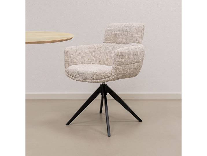 KICK LIVA - Draaistoel - Luxe uitstraling - Champagne